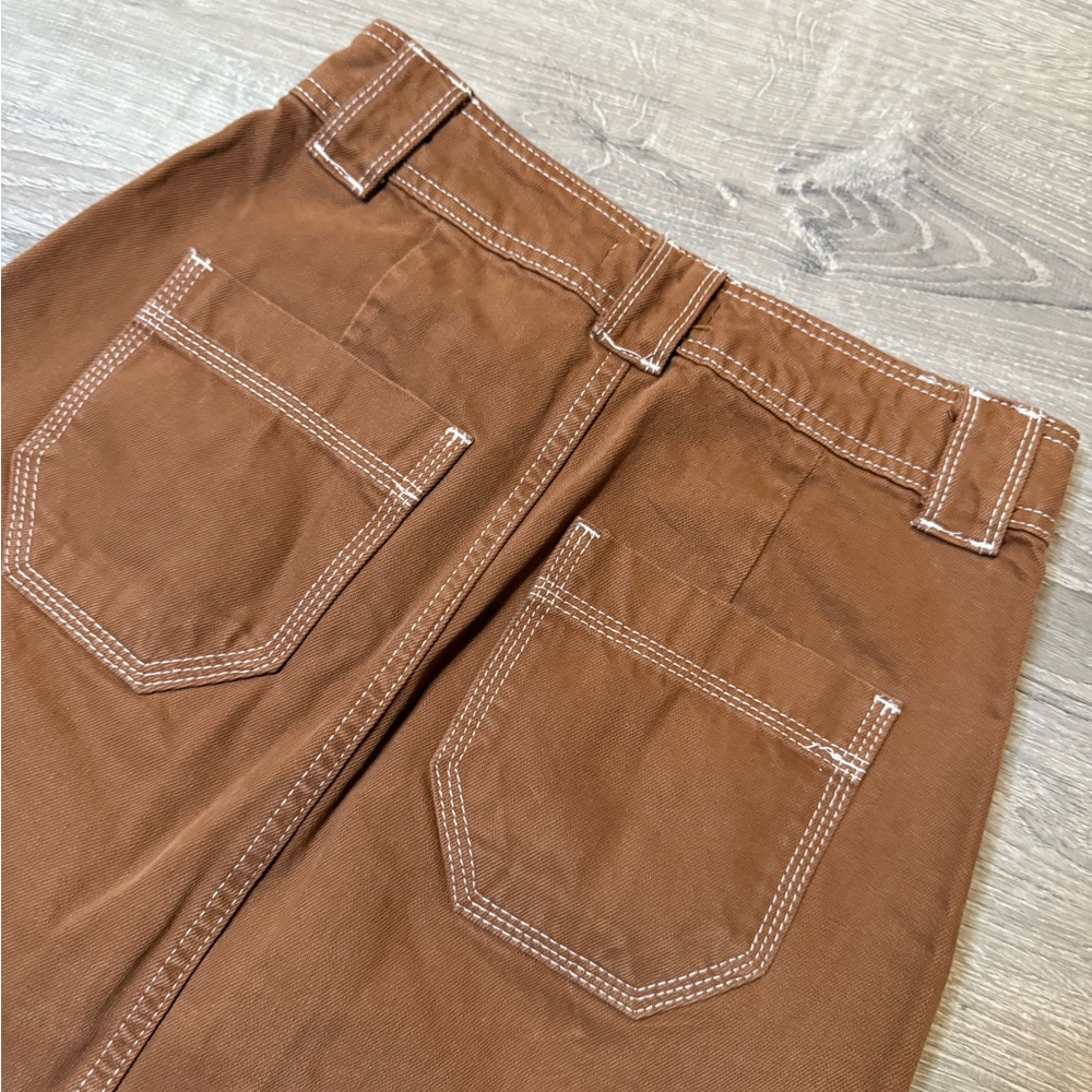 •TOPSHOP• RUST BROWN SKIRT - Picture 7 of 7